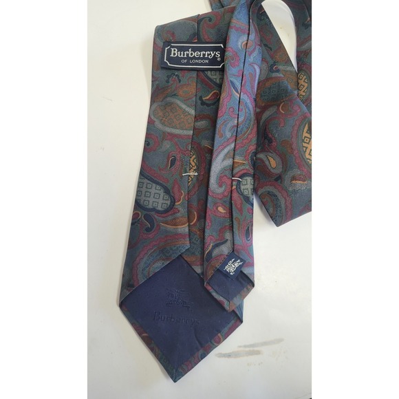 Burberrys Of London Paisley Necktie Multicolor Men's Length 57‎ Inches - Picture 4 of 7